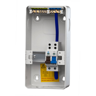 WME04/MS100 4 Way Metal Consumer Unit with 100A Main Switch - 2 Usable Ways