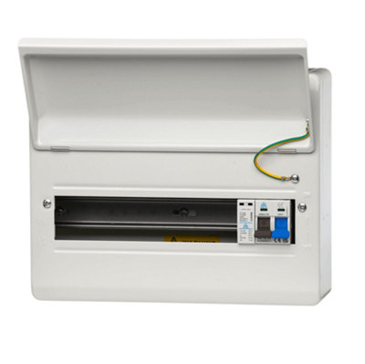 WME14/SP 14 Way Metal Consumer Unit with 100A Main Switch and Surge Protection Device (SPD) - 11 Usable Ways