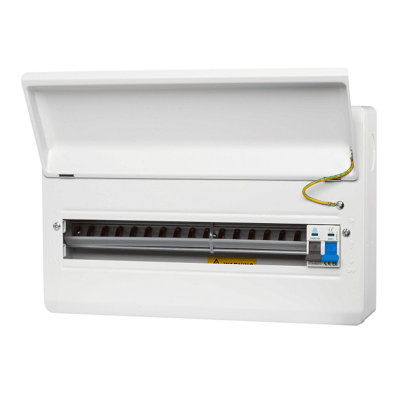 WME18/MS100 18 Way Metal Consumer Unit with 100A Main Switch - 16 Usable Ways