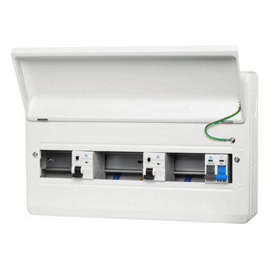 WME18100TR 18 Module Metal Consumer Unit with 100A Main Switch, 2x 100A RCD - 12 Usable Ways