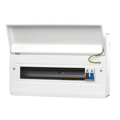 WME22/MS100 22 Way Metal Consumer Unit with 100A Main Switch - 20 Usable Ways