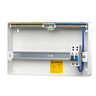 WME22/MS100 22 Way Metal Consumer Unit with 100A Main Switch - 20 Usable Ways