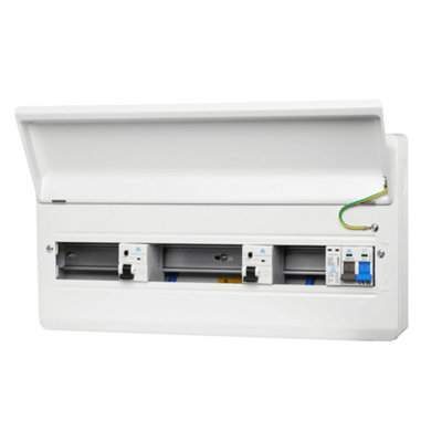WME22100TR/SP 22 Module Metal Consumer Unit with 100A Main Switch, 2x 100A RCD and Surge Protection Device (SPD) - 14 Usable Ways