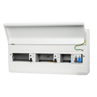 WME2280TR/SP 22 Module Metal Consumer Unit with 100A Main Switch, 2x 80A RCD and SPD - 14 Usable Ways