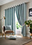 Wold Ring Top Curtains 117cm x 183cm Teal