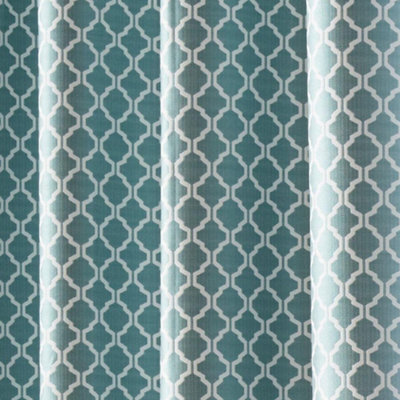 Wold Ring Top Curtains 229cm x 274cm Teal
