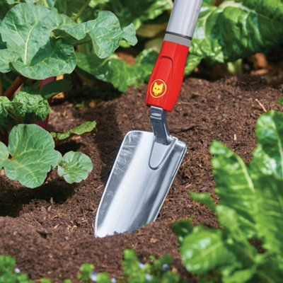 Wolf Garten Multi-Change LU-SM Trowel 8cm & ZM-AD Aluminium D Grip Handle 80cm