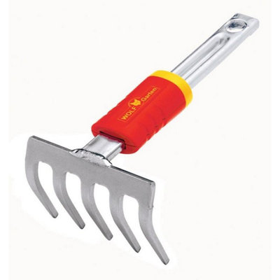 WOLF-Garten Multi-Change Small Rake Silver/Red (One Size)