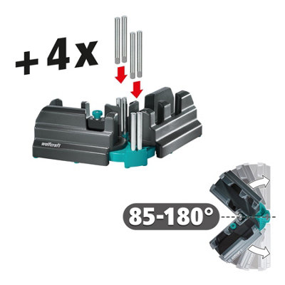 Wolfcraft Bevel and Mitre box 2-in-1 product for Precise Baseboards, 100mm