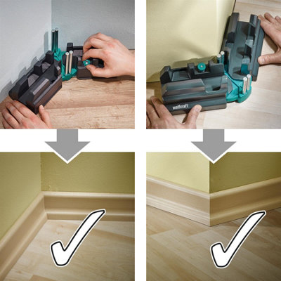 Wolfcraft Bevel and Mitre box 2-in-1 product for Precise Baseboards, 100mm