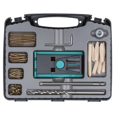 Wolfcraft Undercover Jig Set 55 Piece Pocket Hole Jig Kit for Invisible ...
