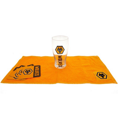 Wolverhampton Wanderers FC Crest Bar Set (Pack of 6) Yellow/Black (One Size)