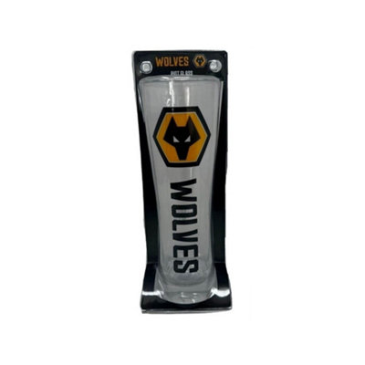 Wolverhampton Wanderers FC Crest Pint Gl White/Gold/Black (One Size)