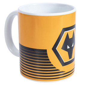 Wolverhampton Wanderers FC Linear Ceramic Mug Yellow/Black (One Size)