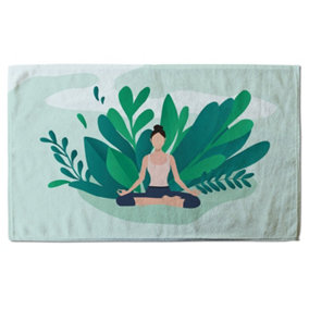 Woman Meditating (Bath Towel) / Default Title