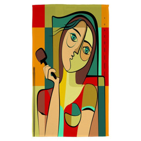 woman with chocolate in hand (Kitchen Towel)