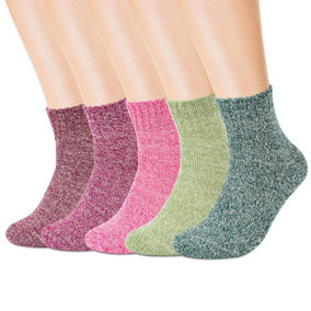 Women's Wool Winter Socks - 5 Pairs