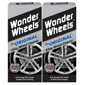 Wonder Wheels Cleaner Kit Alloy & Steel Dirt Grease & Brake Dust - 500ml x 2