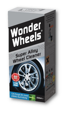 Wonder Wheels Cleaner Kit Alloy & Steel Dirt Grease & Brake Dust - 500ml x 2