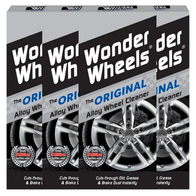 Wonder Wheels Cleaner Kit Alloy & Steel Dirt Grease & Brake Dust - 500ml x 4