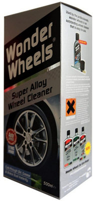 Wonder Wheels Cleaner Kit Alloy & Steel Dirt Grease & Brake Dust - 500ml x 4 - 7