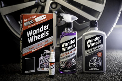 Wonder Wheels WTU003 Clean & Touch Up Kit Black Pen Wheel Cleaner Tyre Gel