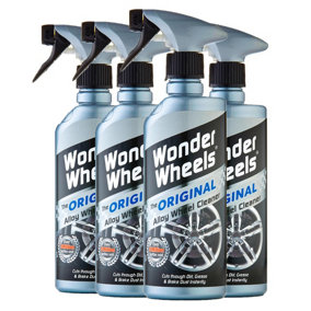 Wonder Wheels WWO600 Original Car Care Valeting Alloy Wheel Cleaner 600ml x 4
