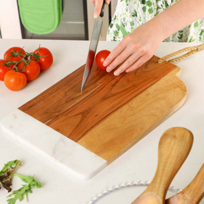 Wood and Marble Kitchen Chopping Board Gift Idea