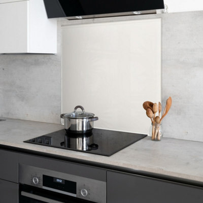 Wood Ash Toughened Glass Kitchen Splashback - 600mm x 650mm