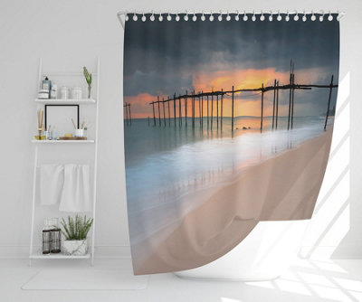 Wood bridge sunset at sea thailand (Shower Curtain) (Shower Curtain) / Default Title Price Comparisons | Compare The Build