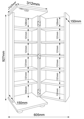 Wood CD DVD shelf lockable Engalo L