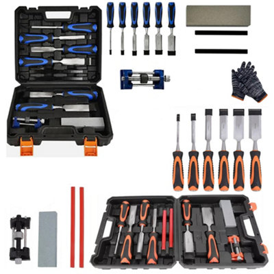 Wood Chisel Set 10 Pieces Woodworking Tools Sharpening Stone with ...