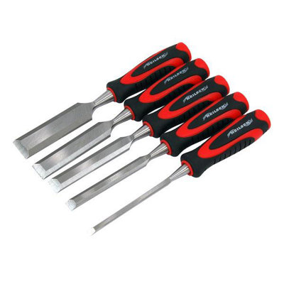 Wood Chisel Set - 5 Piece - Steel Blade Grips (Neilsen CT1103)