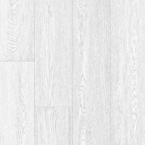 Wood Effect Anti-Slip Silver Vinyl Flooring for Dining room, Living room & Hallway 1m X 4m (4m²)