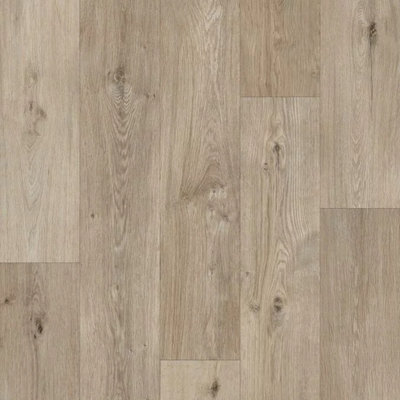 Wood Effect Beige Brown Vinyl Flooring - 3