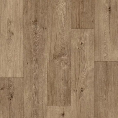 Wood Effect Beige Brown Vinyl Flooring, Contract Commercial Vinyl Flooring with 3.5mm Thickness-14m(45'11") X 4m(13'1")-56m²