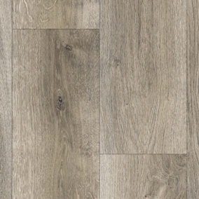 Wood Effect Brown Anti-Slip Vinyl Flooring For LivingRoom, Kitchen, 1.90mm Vinyl Sheet-1m(3'3") X 4m(13'1")-4m²
