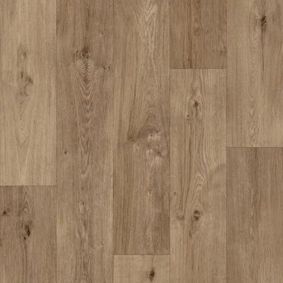 Wood Effect Brown Beige Vinyl Flooring - 3