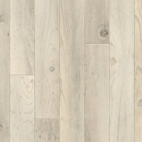 Wood Effect White Anti-Slip Vinyl Flooring For LivingRoom DiningRoom Hallways And Kitchen Use-1m X 2m (2m²)