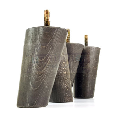 Wood Furniture Feet 100mm High Antique Brown Stain Replacement ...