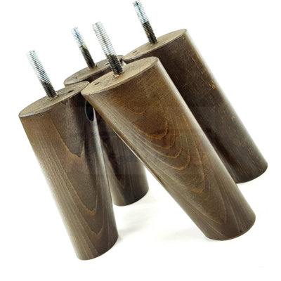 Wood Furniture Feet 135mm High Antique Brown Replacement Furniture Legs Set Of 4 Sofa Chairs Stools M8