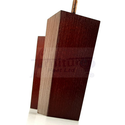 Wood FURNITURE FEET 150mm HIGH ANTIQUE MAHOGANY REPLACEMENT FURNITURE