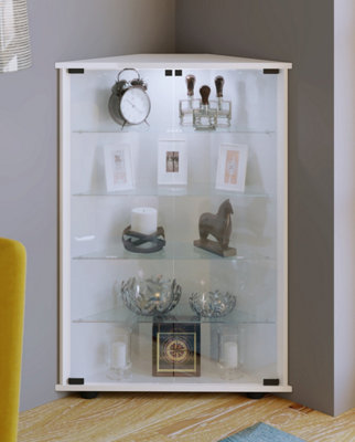 Wood glass corner display case display case Jecka L