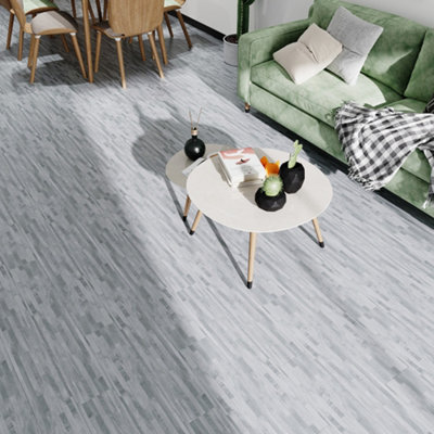 Wood Grain Effect Vinyl Flooring Self Adhesive Floor Planks Floor Tiles - 3