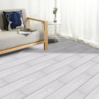 Wood Grain Finish SPC Vinyl Flooring, 14 Interlocking Planks for DIY Installation, 3.12 m² Pack