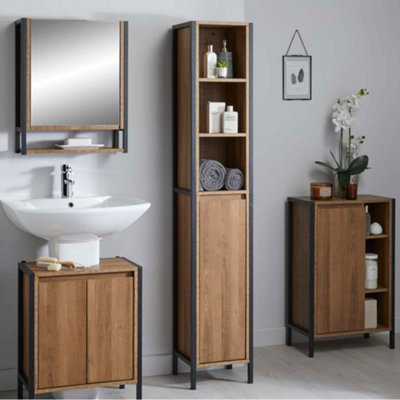 Wooden bathroom store tallboy