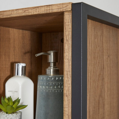 Wood Grain Washed Grain Effect Bathroom Storage Tallboy DIY at B Q