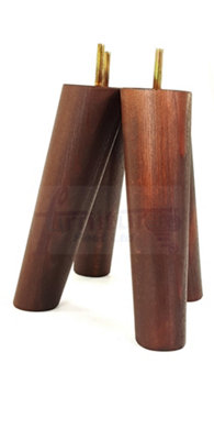 Wood Legs Mahogany Washed 180mm High Set Of 4 Replacement Angled Furniture Legs Set Of 4 Sofas Chairs Stools M8