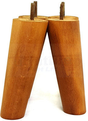Wood Legs Medium Oak Washed 180mm High Set Of 4 Replacement Angled Furniture Legs Set Of 4 Sofas Chairs Stools M8