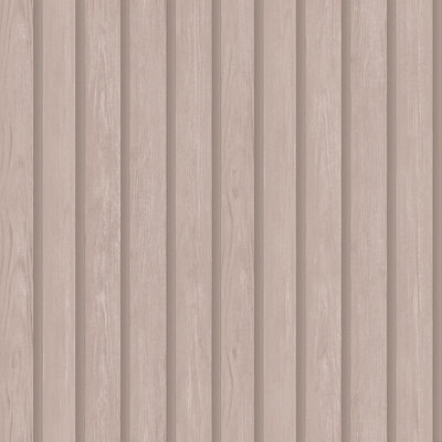 Wood Slat Pink Children's Wallpaper